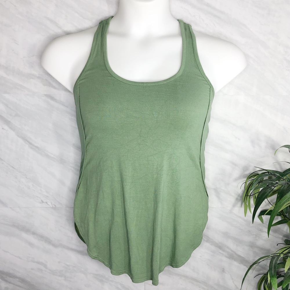 Ava Sky Hawaii Olive Green Tank Top XS